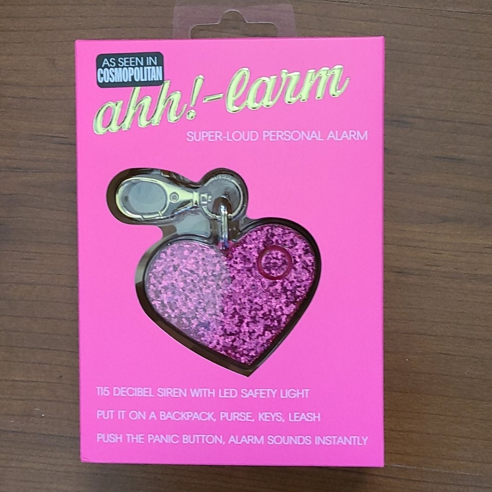 Glitter Heart Personal Alarm